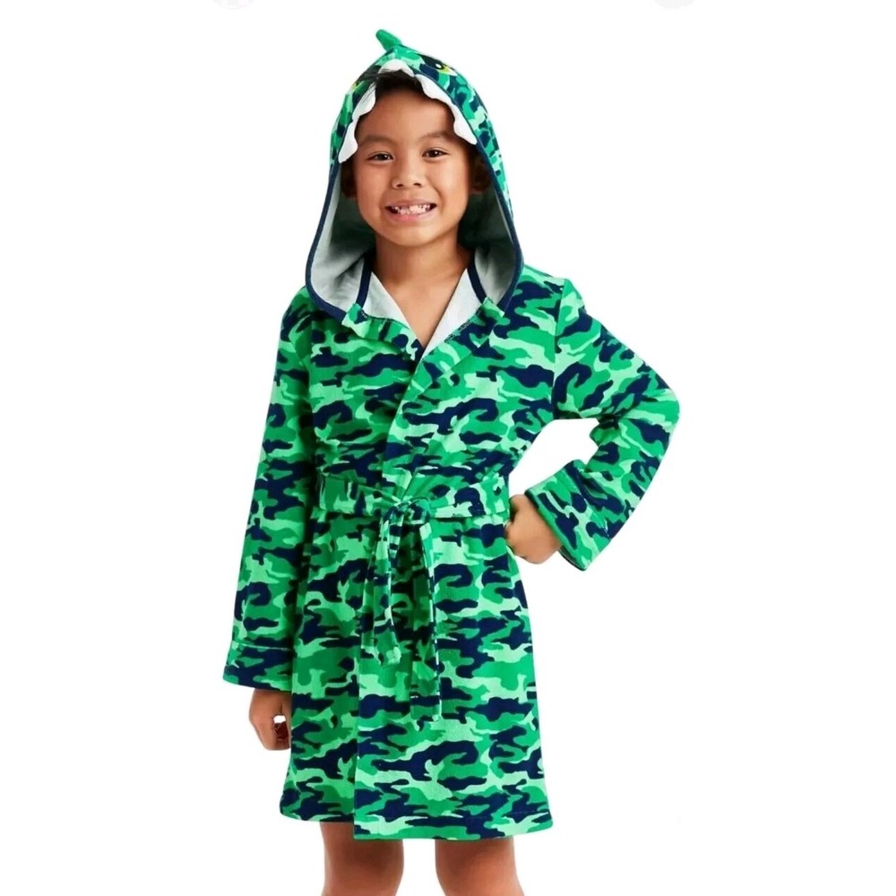 Member's Mark Kids XXS 2/3 Swim Lizard Robe Hooded Towel with Belt‎ NWT